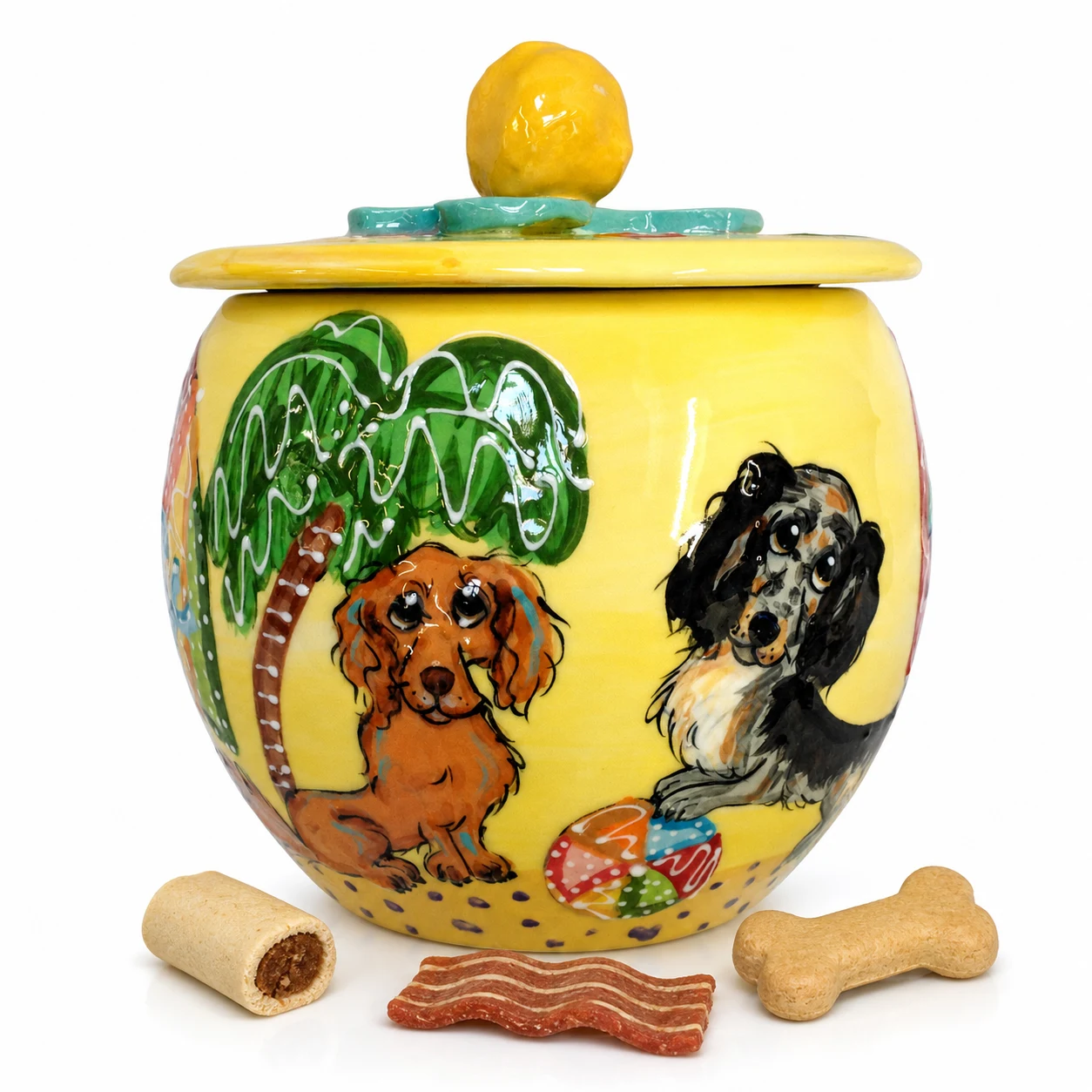 Tropical Dachshund Bones and Balls