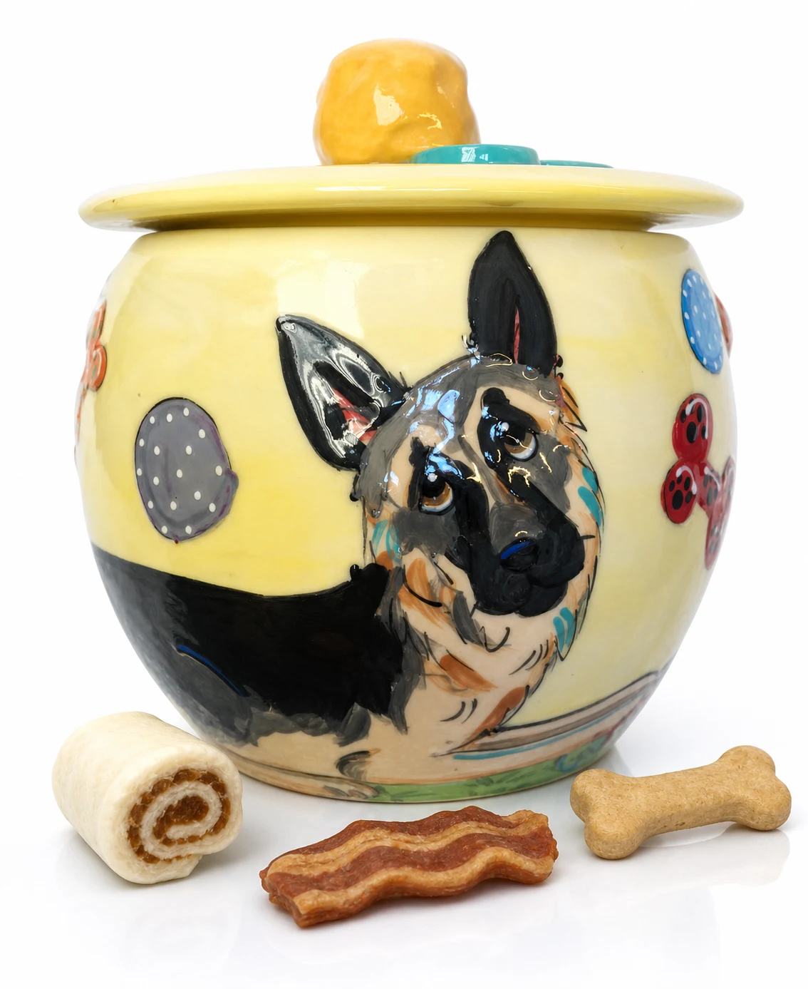 German Shepherd Bones and Balls
